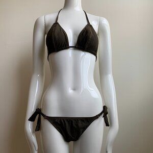 Billabong BLUE CRUSH era Vintage RARE bikini olive green triangle set